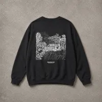 Dust Line Black Sweatshirt – Image 1