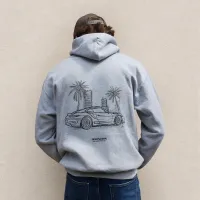 Palm Run Grey Hoodie – Image 1
