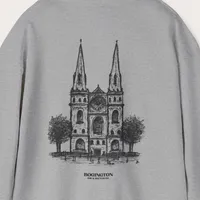 Gothic Grandeur Grey Hoodie – Image 5