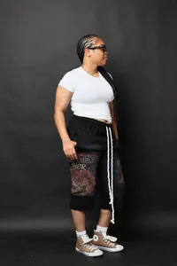 Women's 3/4 Graphic Shorts – Image 3