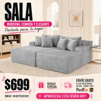 Sala de 2 Piezas Gris 48 – Image 1