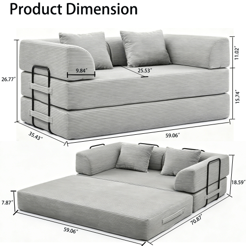 Sofa Cama Gris 48 – Image 15