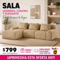 Sala Seccional Tipo L Camel 48 – Image 1