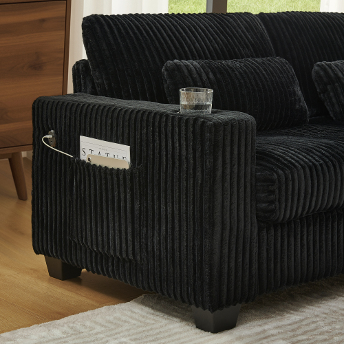 Sofa Seccional Tipo L Negro 48 – Image 5