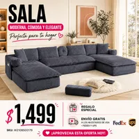 Sala Seccional Tipo U Gris 48 - 006 – Image 1