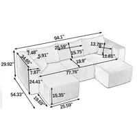 Sala Seccional Modular Gris 48 - 008 – Image 10