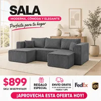 Sala Seccional Modular Gris 48 - 008 – Image 1