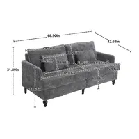 Sofa Loveseat Gris 48 - 009 – Image 10