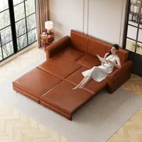 Sofa Cama 3 en 1 Piel Sintetica Brown 48 - 004 – Image 7