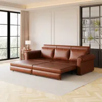 Sofa Cama 3 en 1 Piel Sintetica Brown 48 - 004 – Image 9