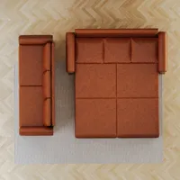 Sofa Cama 3 en 1 Piel Sintetica Brown 48 - 004 – Image 11