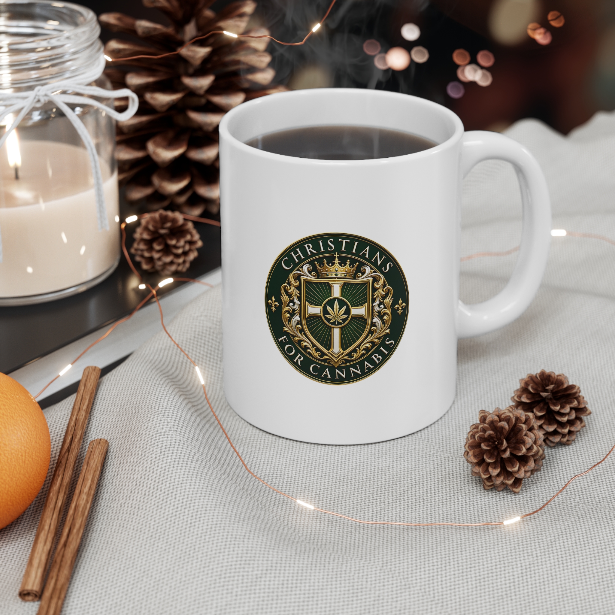 Christians For Cannabis Mug (White Ceramic) – 11oz