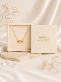 11:11 Angel Number Necklace – Horizontal Bar – Image 1