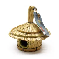 Handgemaakt Vogelhuisje van Zeegras & Bamboe – Image 2