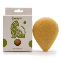 Konjac Spons Druppel – Natuurlijke Gezichts- & Lichaamsverzorging – Kurkuma