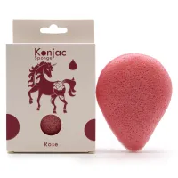 Konjac Spons Druppel – Natuurlijke Gezichts- & Lichaamsverzorging – Roos