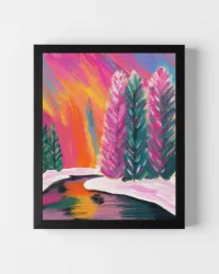 The Bright Part of Winter - Colorful Winter Landscape – 8x10