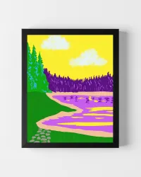 Secret Lake - Colorful Lake Landscape – 8x10