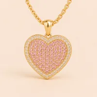 Pink Heart Necklace – Image 1