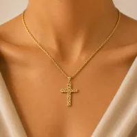Skinny Cross Necklace – Image 3