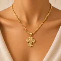 Chunky Cross Necklace – Image 4