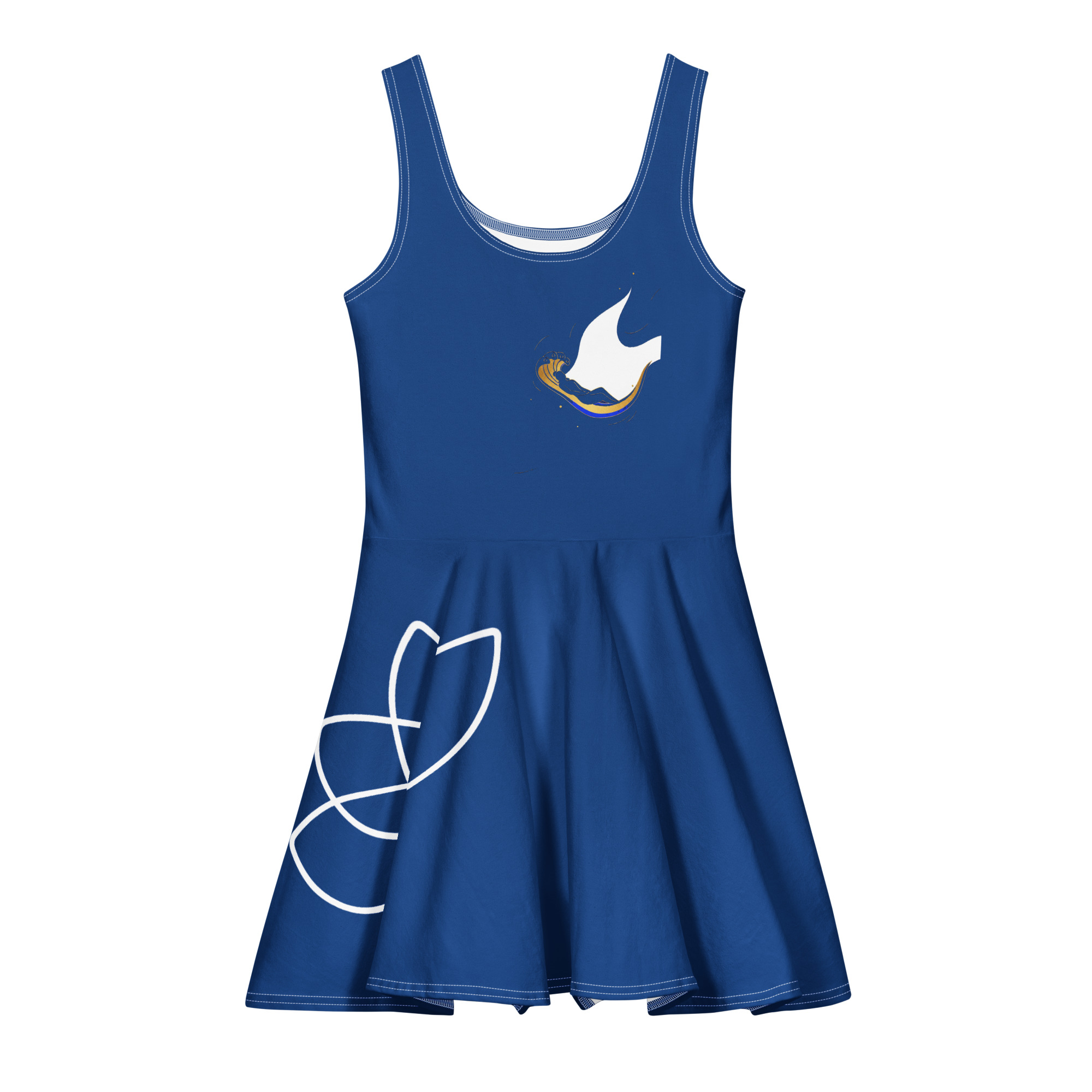 Minimalist Vishnu Blue Dress – Image 3
