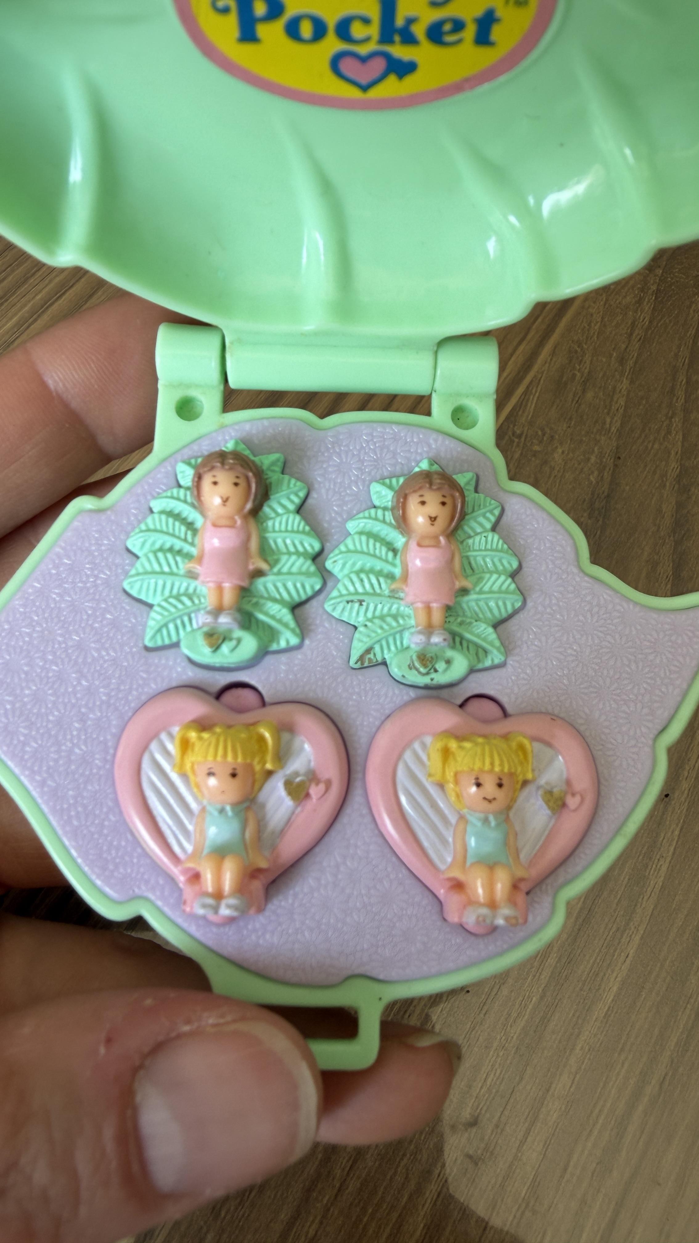 Vintage Polly Pocket Earring Case with Earrings 1991 | Bluebird Toys Compact – Image 2