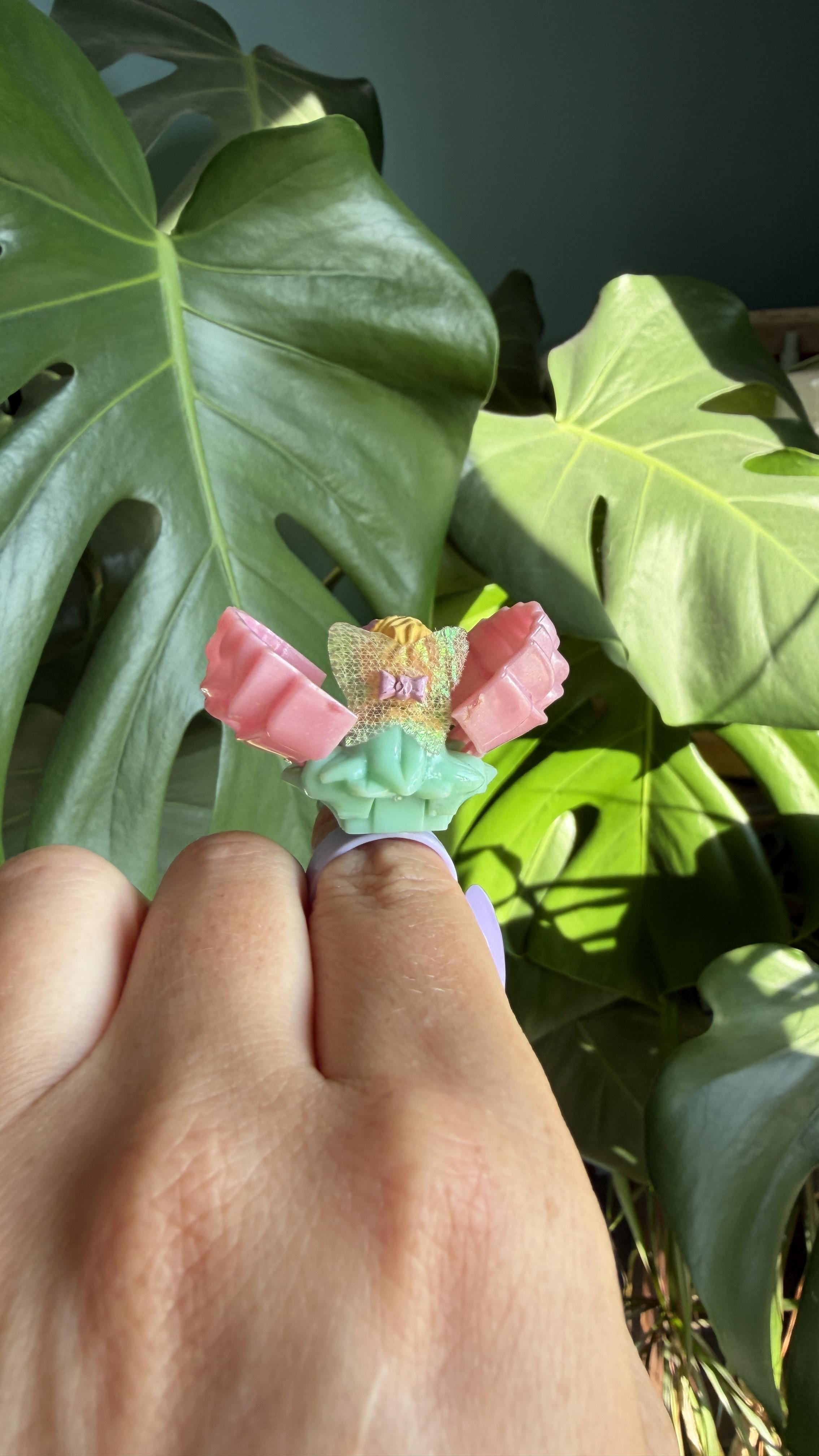 1993 Polly Pocket Secret Rose Fairy Ring – Vintage Bluebird Toys – Image 2