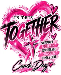 Dare2B Different Cancer Awareness Collection – S, Pink, Crew Neck, In This Together Cancer Support