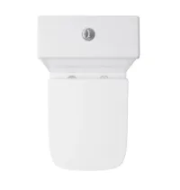 SQUARE Modern Rimless Short Projection Toilet + Soft Closing Seat – Image 5