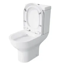ROUND Modern Rimless Close Coupled Toilet + Soft Closing Seat – Image 6