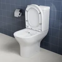 ROUND Modern Rimless Close Coupled Toilet + Soft Closing Seat – Image 4