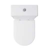 ROUND Modern Rimless Close Coupled Toilet + Soft Closing Seat – Image 7