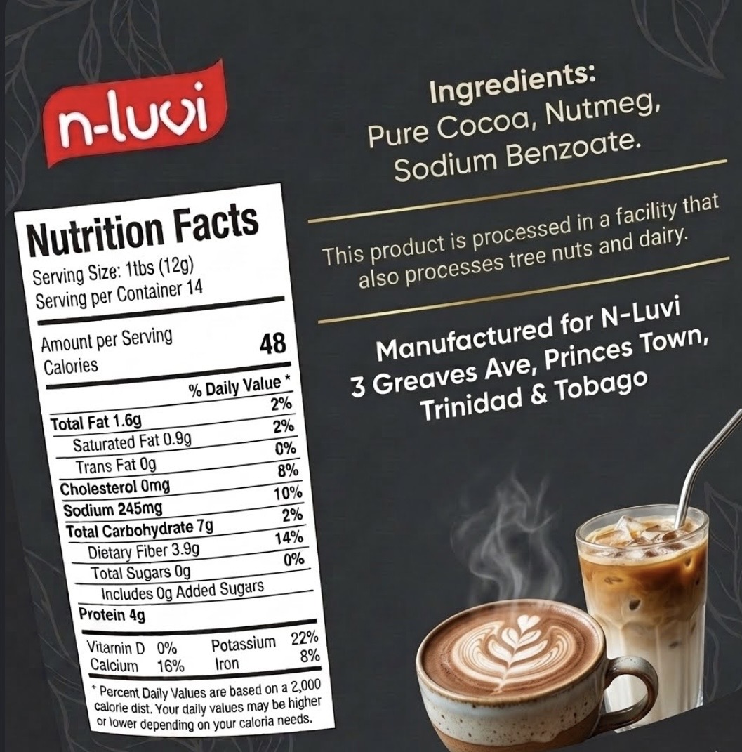 N-luvi Hot Cocoa Powder Mix Pouch 6oz – Image 2