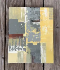 Mini Abstract Gray/Ochre – Image 1