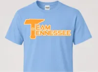 Summit Blue Soft Style Tee – Orange & White Logo, 2XL