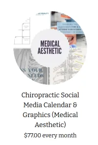 Chiropractic Social Media Calendar & Graphics (Medical Aesthetic) – Image 1