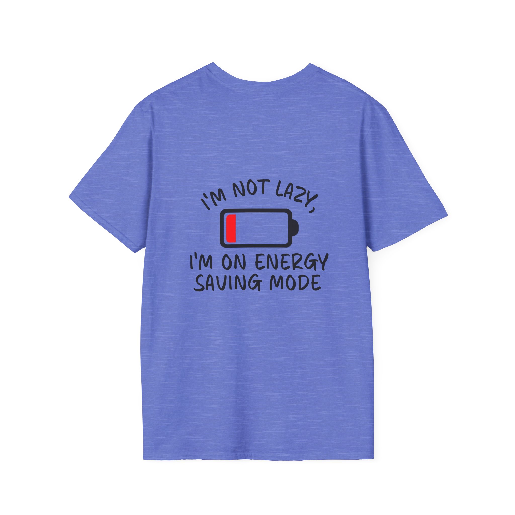 I'm on Energy Saving Mode T-Shirt | Funny Quote Tee – XS, Heather Royal