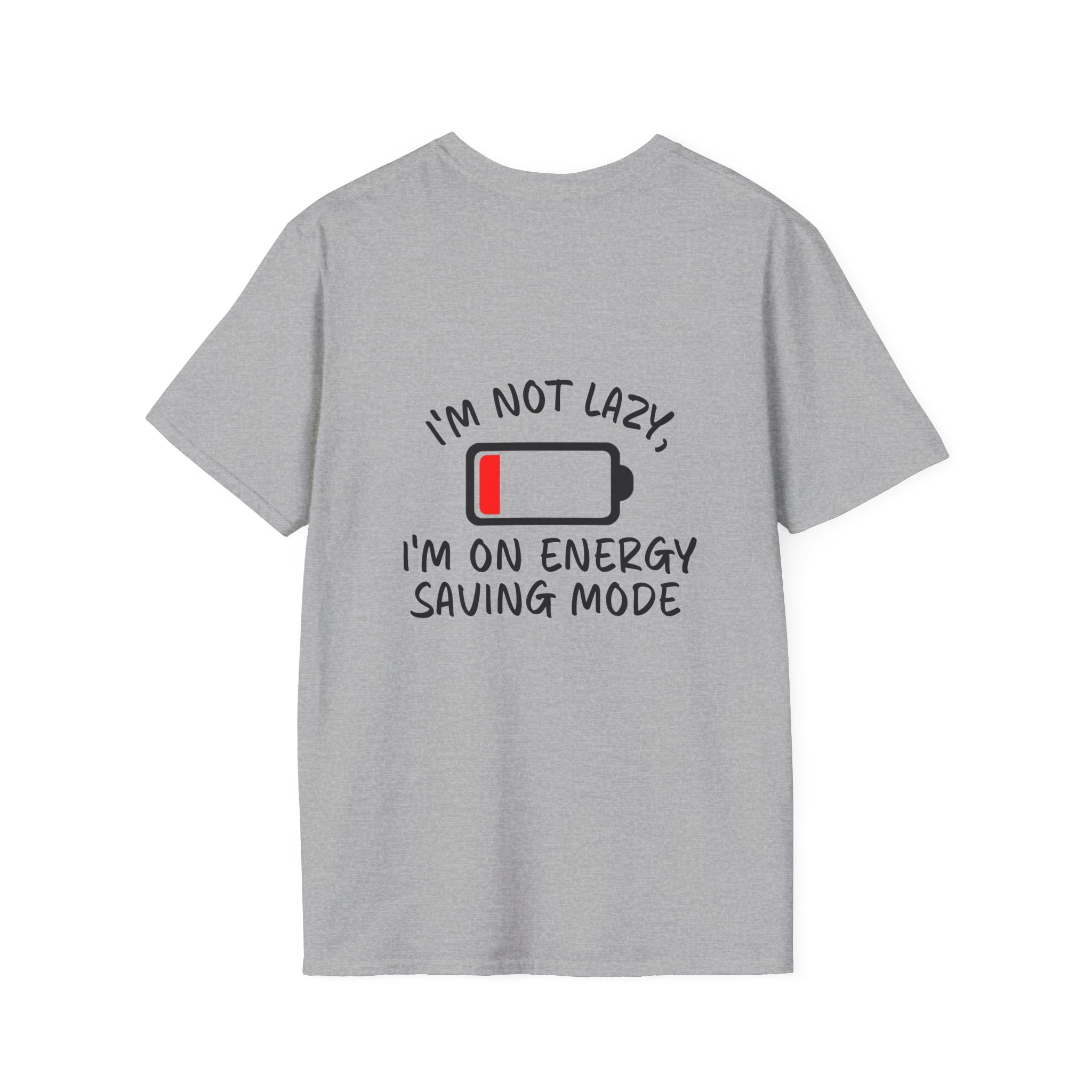 I'm on Energy Saving Mode T-Shirt | Funny Quote Tee – XS, Sport Grey