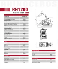 RHINOCEROS RH1200 MINI SKID STEER W/ KUBOTA D1703 DIESEL ENGINE – Image 5