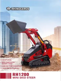 RHINOCEROS RH1200 MINI SKID STEER W/ KUBOTA D1703 DIESEL ENGINE – Image 4
