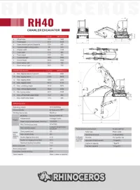 RHINOCEROS RH40 EXCAVATOR W/ KUBOTA D1703 DIESEL ENGINE – Image 6