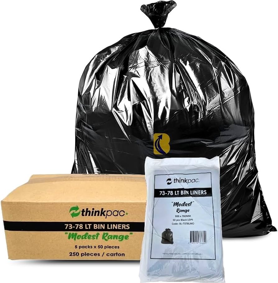 Garbage Bags - 73L HD Black Bin Liner-19um – Image 1