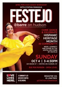 Festejo At Barre On Hudson: Oct 4th, 3:00 -4:30 pm – Image 1