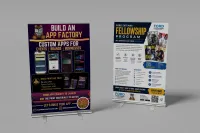 11x18 Table top banners - 13 oz Matte Vinyl w/ metal stand – Image 1