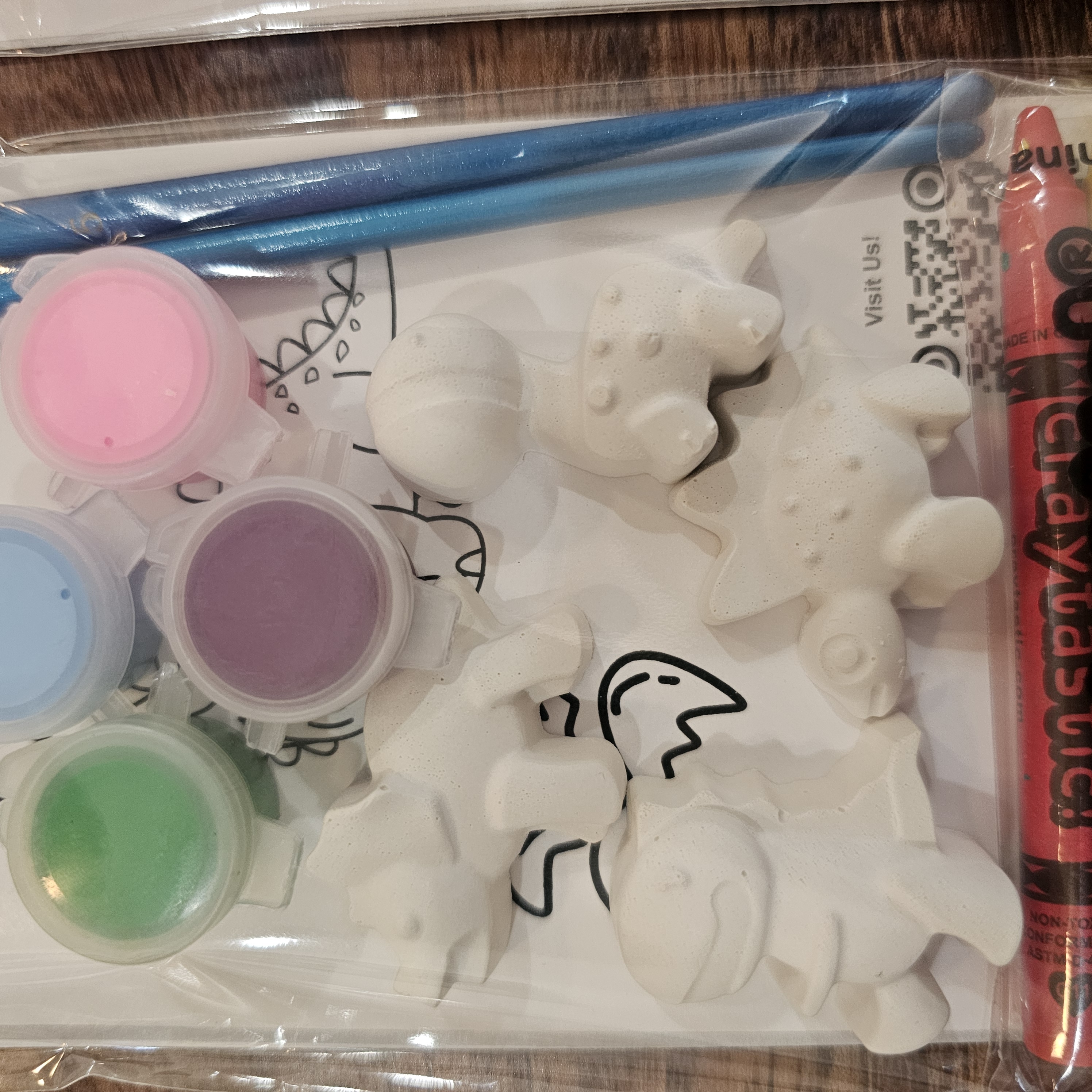 Dinosaur Plaster Painting Kit | Screen-Free Activity | Birthday Party Favor | Homeschool | Coloring Sheet – Image 3