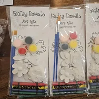Flower & Garden Bug Plaster Painting Kit | Screen-Free Activity | Birthday Party Favor | Homeschool | Coloring Sheet – Image 2