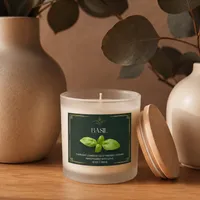 Natural Coconut Wax Candle — 10 Oz / 283 g – Basil