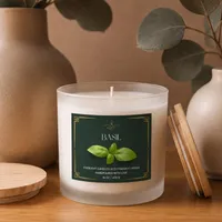 Natural Coconut Wax Candle — 16 Oz / 470 g – Basil