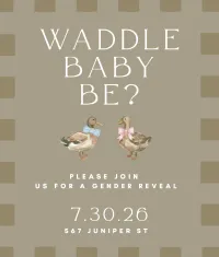 Duck Hunting Gender Reveal Invite – Image 1